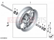 BMW Motorrad BMW 2018 C-Models C 400 GT (0C06, 0C16) Front wheel | Front wheel
