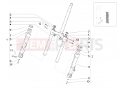 PIAGGIO Beverly 300 Deep Black E5 MY23 (EU) Fork's components (Showa)