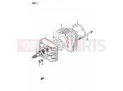 SUZUKI AP50R7 W (1998) (T/7/V) 1 - CYLINDER