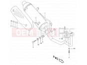 SUZUKI AY50W W (1998) Katana 7C - MUFFLER (MODEL X/Y P26)