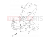 SUZUKI AY50W W (1998) Katana 30 - FRONT LEG SHIELD (MODEL V/W/X)