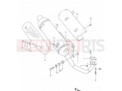SUZUKI AY50WR Y (2000) Katana 7 - MUFFLER ( MODEL V, MODEL W EXCEPT P04)