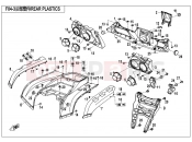 CFMOTO 2018 ATV CFORCE 820 (CF800AU-2B) REAR PLASTICS - F04-3