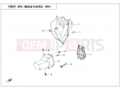 3(EPS) MIDDLE PLASTIC 3(EPS) - CFMOTO ZFORCE 1000 (CF1000UTR-2) 2021