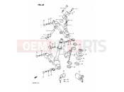 35 - STEERING STEM - Suzuki DR125S J (1988)