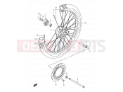 SUZUKI DR200SE K2 (2002) (E03,E28,E33) 42 - FRONT WHEEL