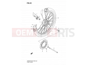 42 - FRONT WHEEL - Suzuki DR200SE K7 (2007) (E03,E28,E33)