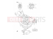 1 - CYLINDER HEAD - Suzuki DR350S L (1990) (E02)
