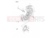 37 - FRONT WHEEL - Suzuki DR350S L (1990) (E02)