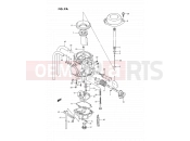 9A - CARBURETOR (MODEL N/P/R,EXCEPT E24) - Suzuki DR350S M (1991) (E02)