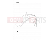 36 - FRONT FENDER - Suzuki DR350S M (1991) (E02)