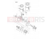 SUZUKI DS80 K (1989) (E03) 4 - CRANKSHAFT