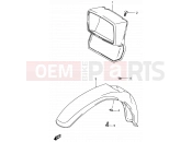 SUZUKI DS80 W (1998) (E03,E28,E33) 23 - HEADLAMP HOUSING