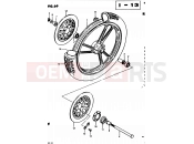 69 - FRONT WHEEL (MODEL D E34) - Suzuki GS450S Z (1983)