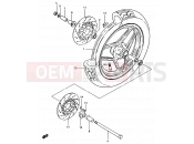 60 - FRONT WHEEL (GSX750ESE/EFE E06, E24) - Suzuki GSX750ES D (1983)