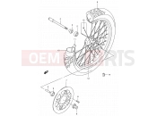 SUZUKI LS650P X (1999) Savage (E03,E28,E33) 43 - FRONT WHEEL