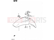 40 - FRONT FENDER - Suzuki RG125UC H (1987) Gamma
