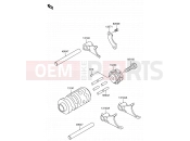 8 - GEAR CHANGE DRUM/SHIFT FORK - Suzuki RM65 K3 (2003) (E03)