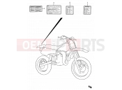 SUZUKI RM80 G (1986) (E03,E28,E33) 43 - LABEL
