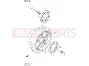 SUZUKI SFV650 L2 (2012) Gladius (E21) 119 - FRONT WHEEL (SFV650UL2 E24)