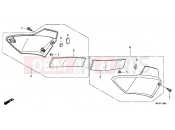 HONDA CBF10008 CBF1000 2008 F-18 SIDE COVER