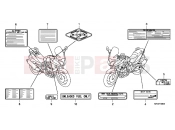 HONDA CBF1000A9 CBF1000 ABS 2009 F-36 WARNING LABEL