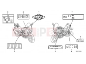 HONDA CBF1000AA CBF1000 ABS 2010 F-36 WARNING LABEL
