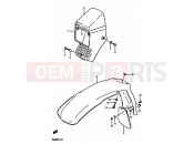 SUZUKI TS250X H (1987) 44 - HEADLAMP HOUSING-FRONT FENDER (MODEL E/G/H)